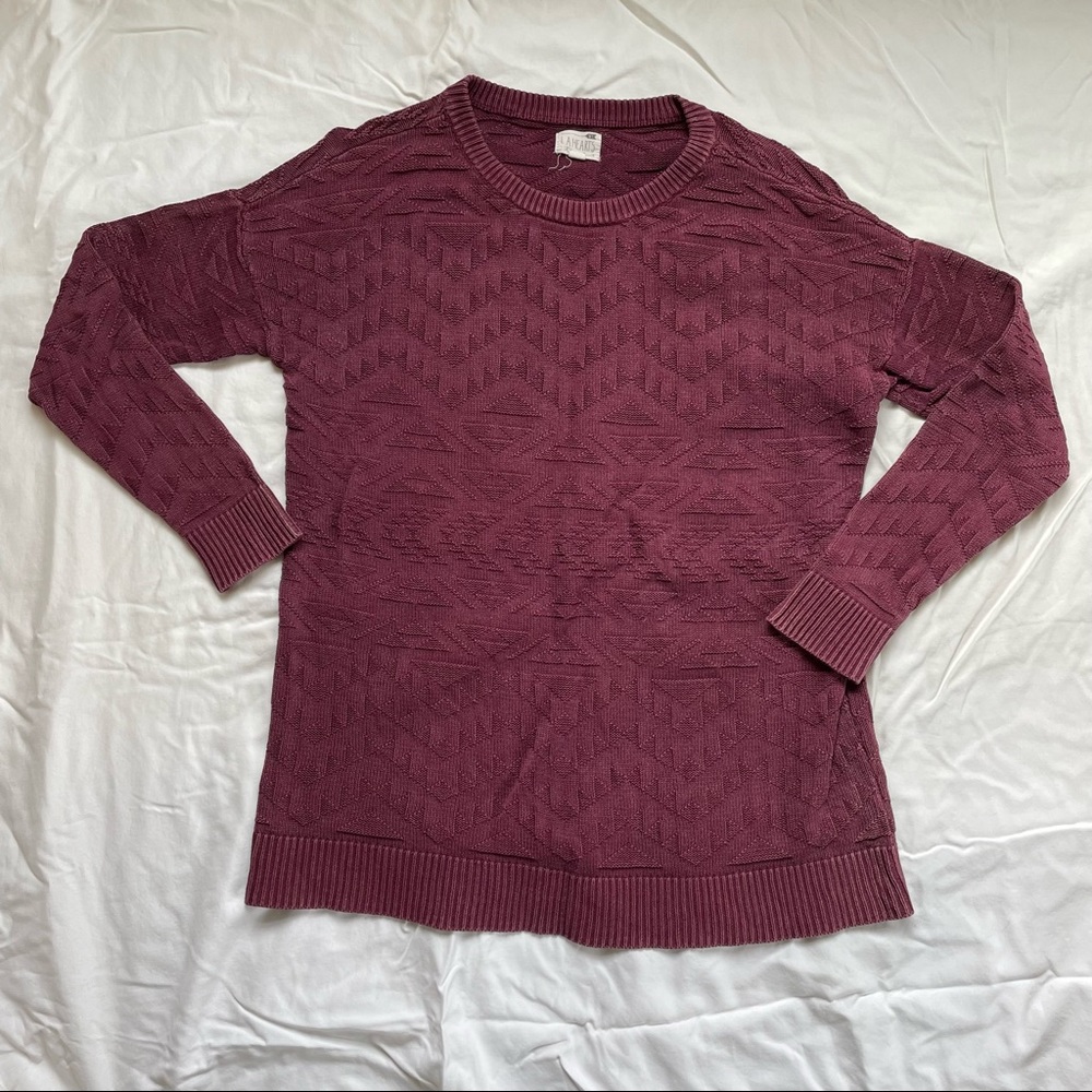 LA Hearts Long Sleeve Textured Sweater